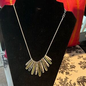 Silver necklace with stones Never worn